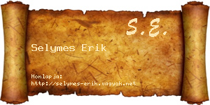 Selymes Erik névjegykártya